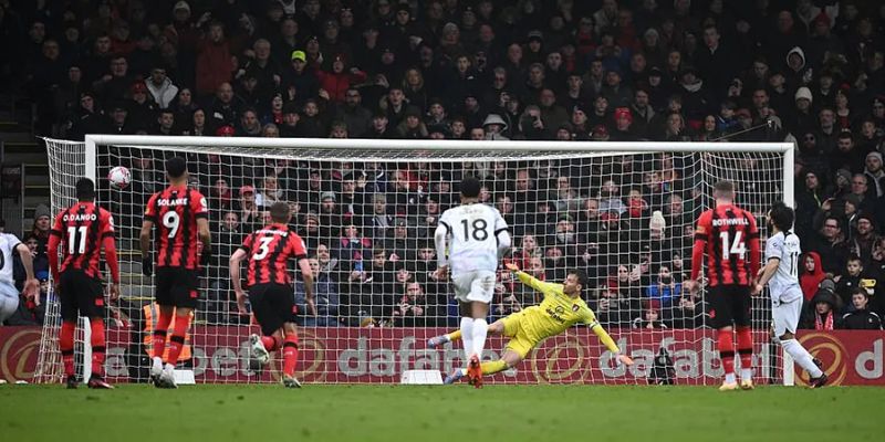 Góc nhìn cận cảnh một cú sút từ chấm 11m Góc nhìn cận cảnh một cú sút từ chấm 11m